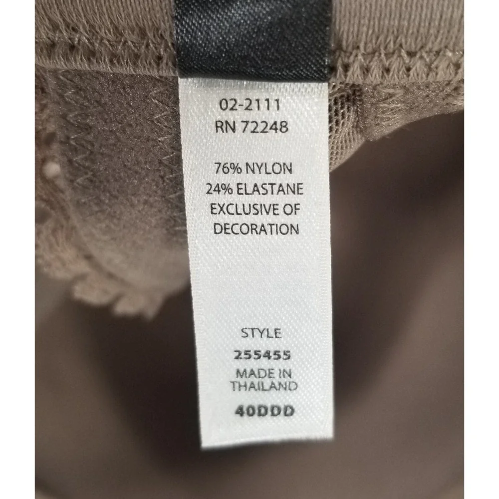 Paramour Gorgeous Full Figure T-Shirt Bra Underwire S671 Dark Taupe Womens 40DDD